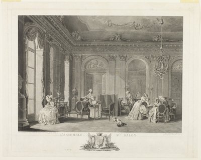 A assembleia na sala de estar de Francois Dequevauviller