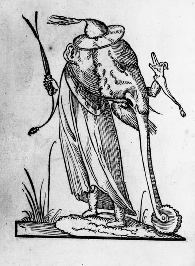 Ilustração de &39;Os Sonhos Humorísticos de Pantagruel&39; de Francois Desprez, publicada em 1565 de Francois Desprez