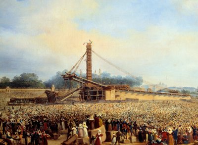 Ereção do obelisco de Luxor place de la concorde (25 de outubro de Francois Dubois