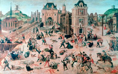 Massacre do Dia de São Bartolomeu, c1810-1870 de Francois Dubois