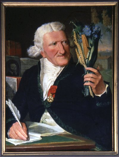 Parmentier segurando o mas e a flor de batata de Francois Dumont