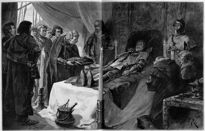 Guerra dos Cem Anos: morte do Connetable Bernard du Guesclin (1320-1380) de Francois Edouard Zier