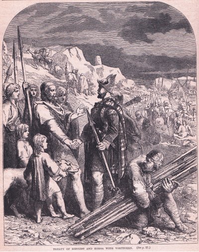 Tratado de Hengist e Horsa com Vortigern AD 600 de Francois Edouard Zier