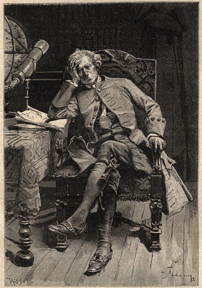 Guy Mannering - ilustração do século XIX para o romance de Walter Scott "Guy Mannering ou O Astrólogo" (1771-1832) gravada depois do Flameng de Francois Flameng