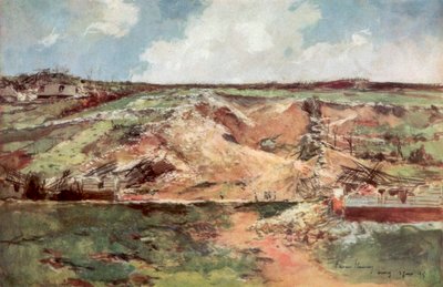 The Funnel of Carency, Artois, França, junho de 1915, 1926. de Francois Flameng