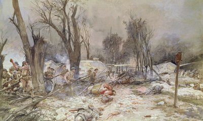 A ofensiva em Saint-Pierre-Aigle, julho de 1918 de Francois Flameng
