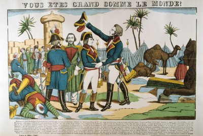 Napoleão e General Kleber na expedição ao Egito, 1798, c1835 de Francois Georgin