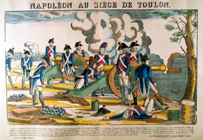 Napoleão no cerco de Toulon, 1793, c1835 de Francois Georgin