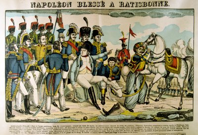 Napoleão ferido em Ratisbona, abril de 1809, c1835 de Francois Georgin
