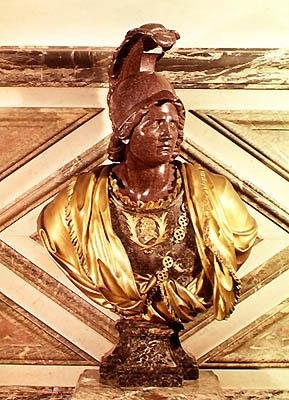 Busto de Alexandre o Grande (356-323 AC) 1684 (mármore e bronze) de Francois Girardon