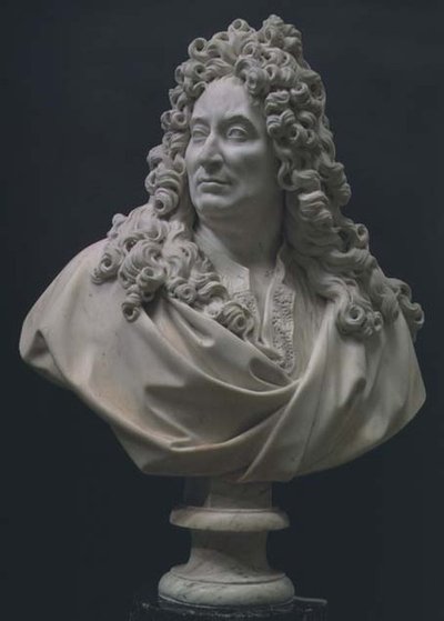 Retrato de Nicolas Boileau (1636-1711) (mármore) de Francois Girardon