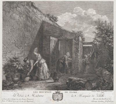 Os Discípulos de Flora, 1778. de Francois Godefroy