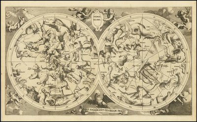 Mapa celeste de 1720 - Hemel Globe. Coeli Enarrant Gloriam Dei de François Halma
