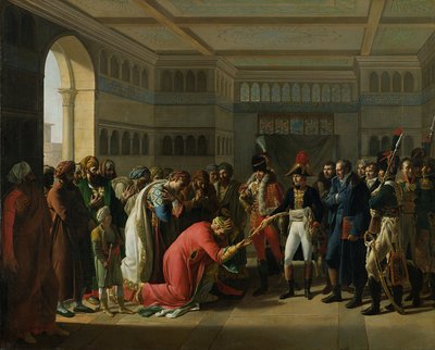 General Bonaparte dando uma espada ao chefe militar de Alexandria, em julho de 1798, 1808 de Francois Henri Mulard
