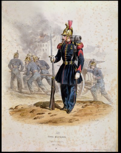 Bombeiros de Paris (Bombeiros) 1860 de Francois Hippolyte Lalaisse