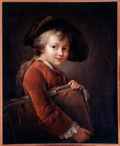 Um jovem aluno Pintura depois de François Hubert Drouais (1727-1775) Século XVIII de Francois Hubert Drouais