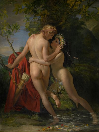 A Ninfa Salmacis e o Hermafrodita de Francois Joseph Navez