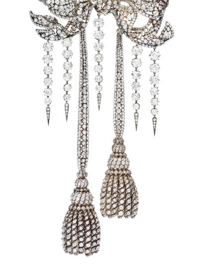 The Empress Eugenie Brooch, c.1855 (diamantes e ouro com topo de prata) de Francois Kramer