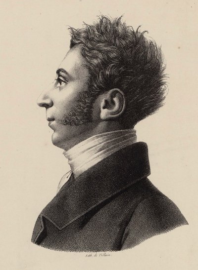 Retrato de Franz Xavier Wolfgang Mozart 1791-1844, década de 1820. de Francois Le Villain