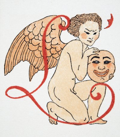 Cupido, pub. 1922 (estêncil) de Francois Louis Schmied