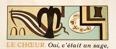 Ilustração gráfica do PROMETHEUS acorrentado por Aeschylus, bar. 1941 (estêncil) de Francois Louis Schmied