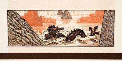Ilustração gráfica do PROMETHEUS acorrentado por Aeschylus, bar. 1941 (estêncil) de Francois Louis Schmied