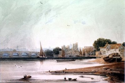 Palácio Lambeth e Ponte Westminster de Francois Louis Thomas Francia