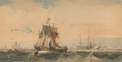 Transporte marítimo na Medway, Kent de Francois Louis Thomas Francia