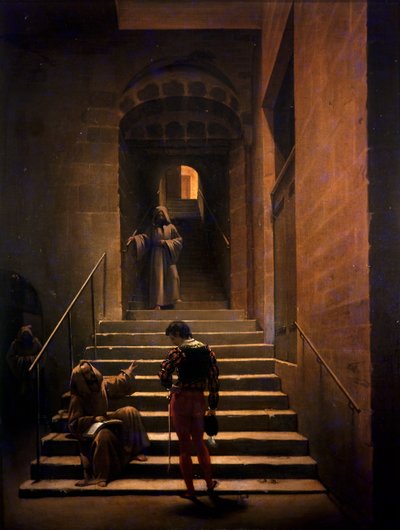Interior do Convento em Roma de Francois Marius Granet