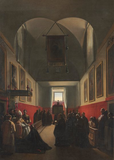 Homenagem a um bispo, 1839. de Francois Marius Granet