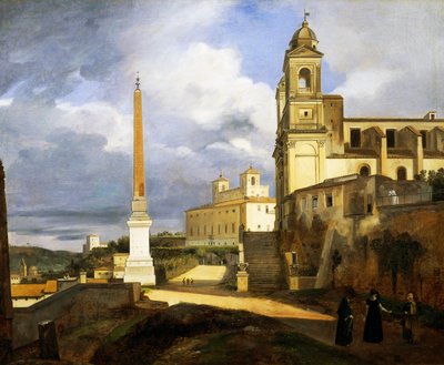 Trindade da Morte e Villa Medici em Roma de Francois Marius Granet