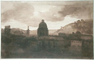 Vista, de, roma, de, santa, trinita dei monti, (ink, wash on paper) de Francois Marius Granet