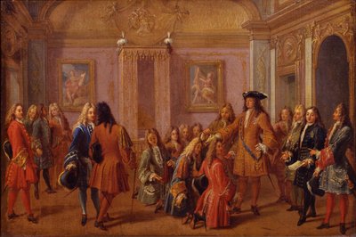 Primeiro Enobrecimento dos Cavaleiros da Ordem de São Luís por Luís XIV em Versalhes em 8 de maio de 169 de Francois Marot