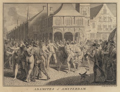 Adamites nas ruas de Amsterdã, Holanda de Francois Morellon la Cave