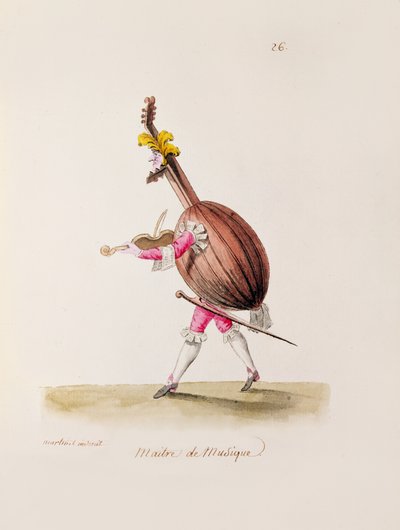 O mestre da música, c.1780 de Francois Nicolas Martinet
