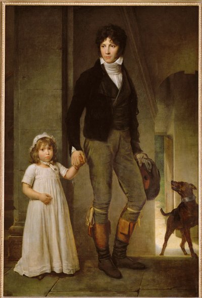 Le peintre Isabey et sa fille - O pintor Jean-Baptiste Isabey e a sua filha Alexandrine ... de Francois Pascal Simon Baron Gerard