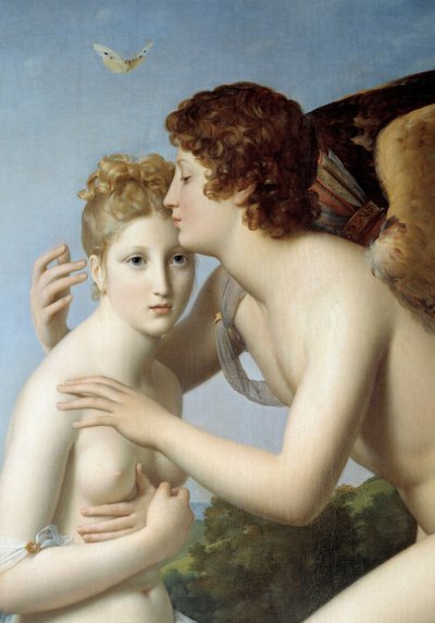 Psyche and Love Detail. Pintura de François Gerard (1770-1837) 1798 Sol. 1,86x1,32 m de Baron François Pascal Simon Gérard