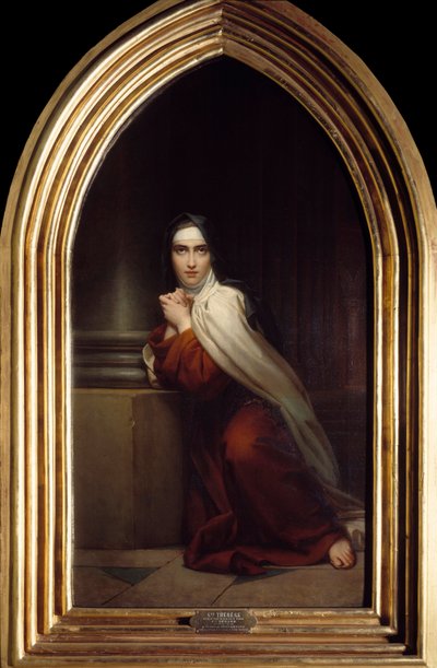 Representação de Saint Therese Pintura de François Gerard (1770-1837) Paris do século XIX, Institut catholique de Baron François Pascal Simon Gérard