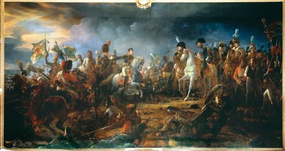 A Batalha de Austerlitz em 2/12/1805: O General Rapp apresenta as bandeiras retiradas do inimigo Pintura por François Gerard (1770-1837) 1805 Sol. 2,1x9,58 m. de Baron François Pascal Simon Gérard