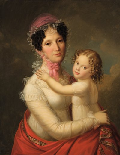 Eleonora Mayer, Freifrau zu Gravenegg com a filha Isabella de Francois Pascal Simon Gerard