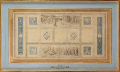 Estudo para o teto pintado da biblioteca do Conservatório, 1812 de Francois Pascal Simon Gerard