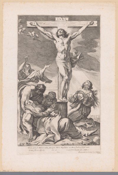 Cristo aan het kruis Mas tinha muitas mulheres lá (...) (título no objeto) de Francois Perrier