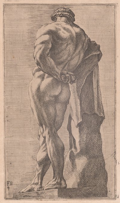 O Hércules Farnese, visto por trás [placa 4] de Francois Perrier