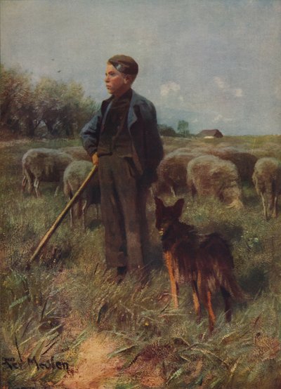 O jovem pastor, c1915 de Francois Pieter ter Meulen