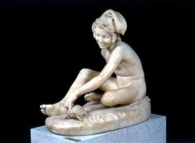 Pescador napolitano brincando com uma tartaruga, 1833 de Francois Rude