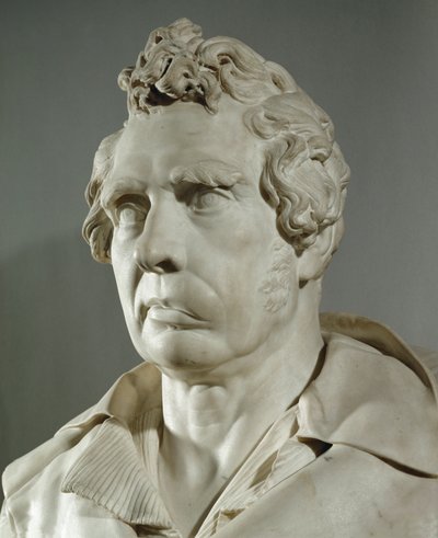 Retrato do pintor Louis David (mármore) de Francois Rude