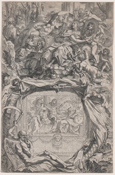 França coroada com vitória por Luís XIV de Francois Verdier