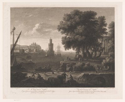 Vista da costa perto de Nápoles
Uma Vista perto de Nápoles / Vüe des Environs de Naples (título sobre o objecto) de Francois Vivares