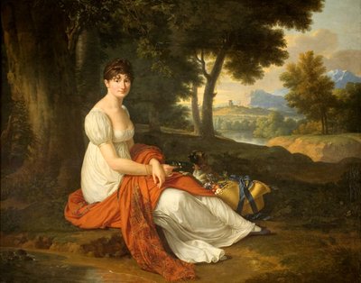 Polaco: Retrato de Elżbieta Skotnicka, nascida Laskiewicz Skotnicka (1781-1849), mulher de Michał Skotnicki de Francois Xavier Fabre