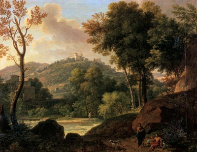 A paisagem ao redor de Florença, Itália, final do século XVIII de Francois Xavier Fabre